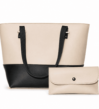 Avery Two Tone Tote Bag – Beige