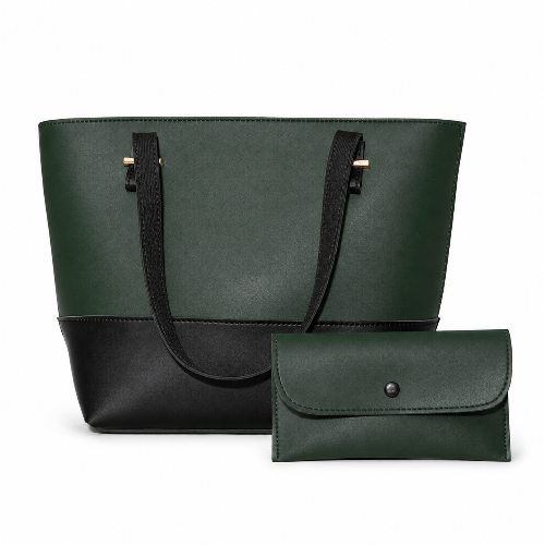 Avery Two Tone Tote Bag – Green
