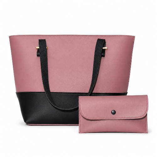 Avery Two Tone Tote Bag – Pink