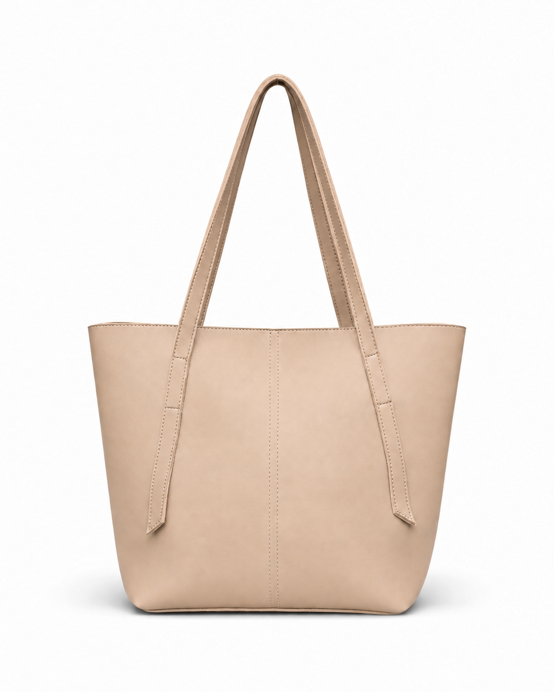 Eloria Leather Tote Bag – Beige