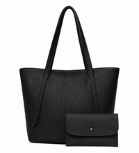 Eloria Leather Tote Bag – Black