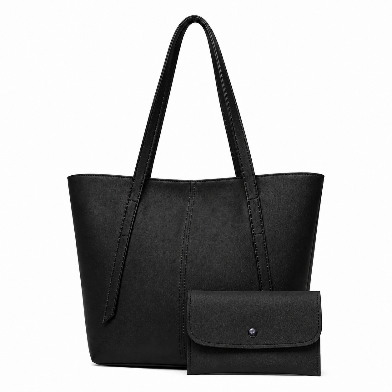 Eloria Leather Tote Bag – Black