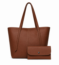 Eloria Leather Tote Bag – Brown