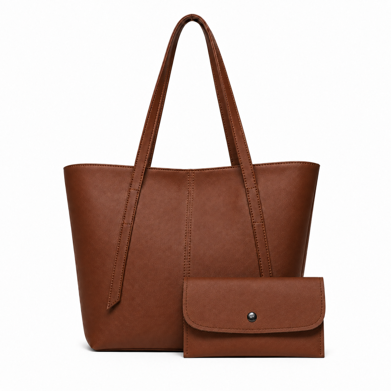 Eloria Leather Tote Bag – Brown