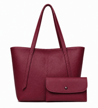 Eloria Leather Tote Bag – Maroon