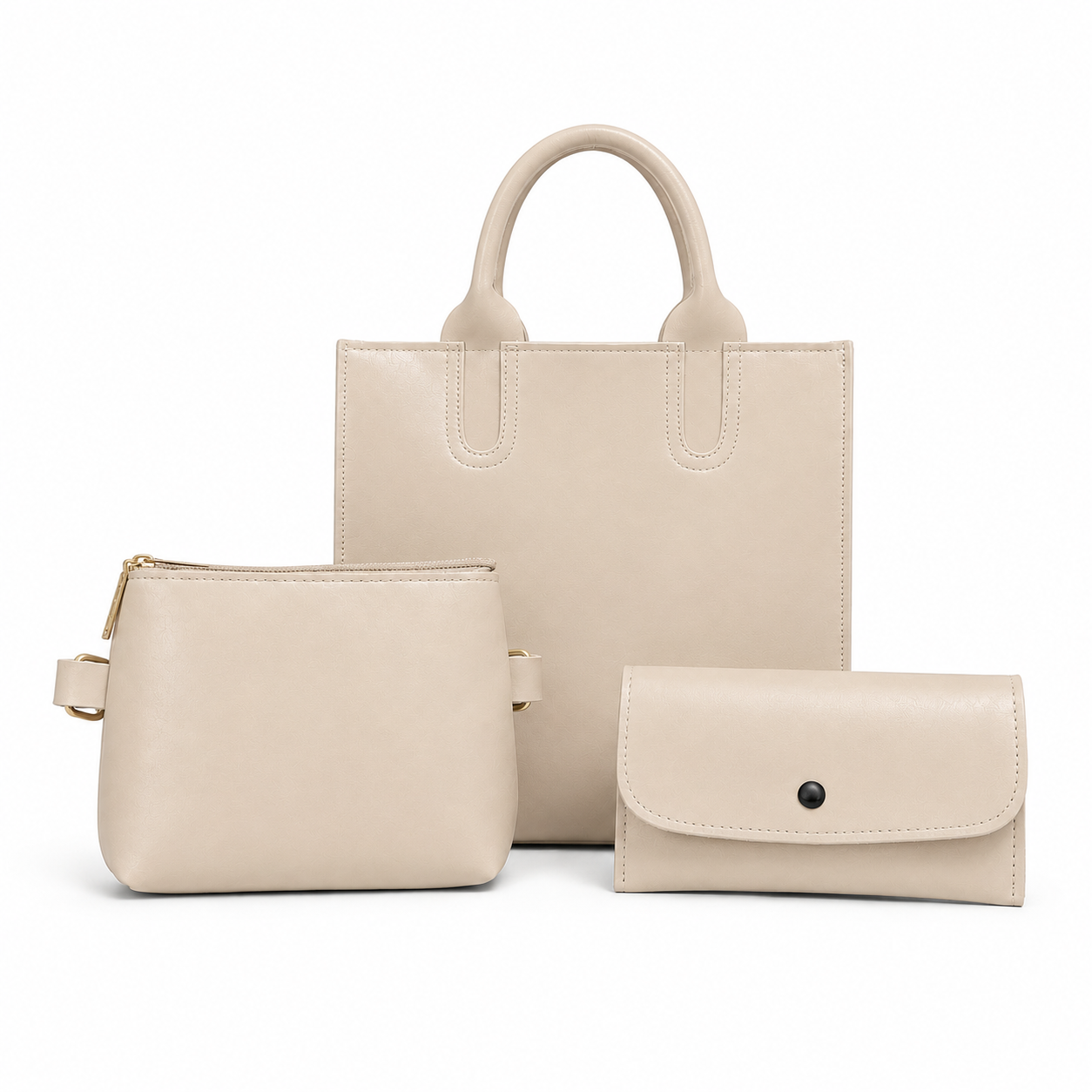 Everly 3-Piece Bag Set – Beige