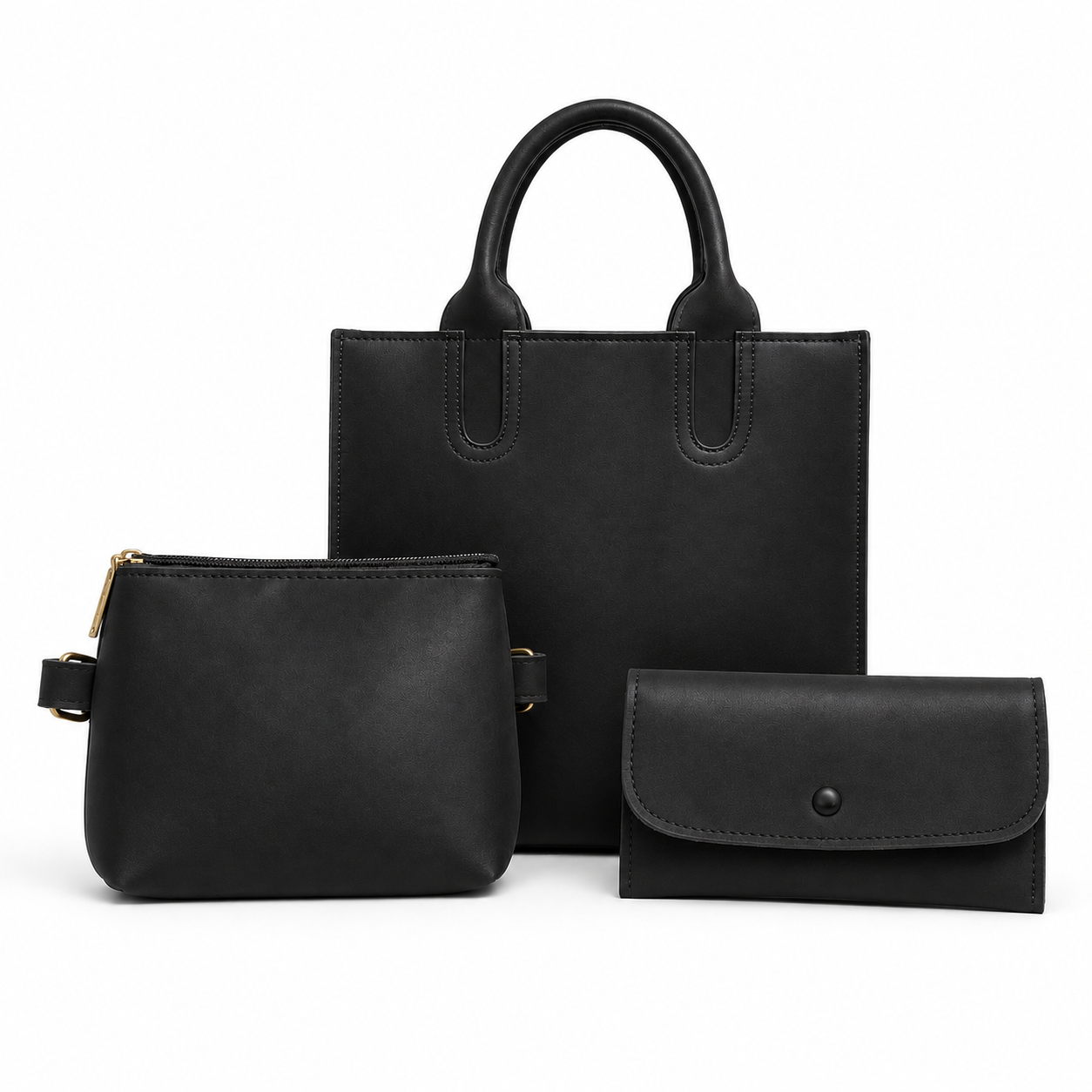 Everly 3-Piece Bag Set – Black