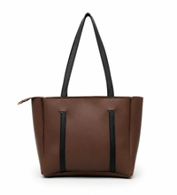 Milano Brown Leather Tote Bag – front view