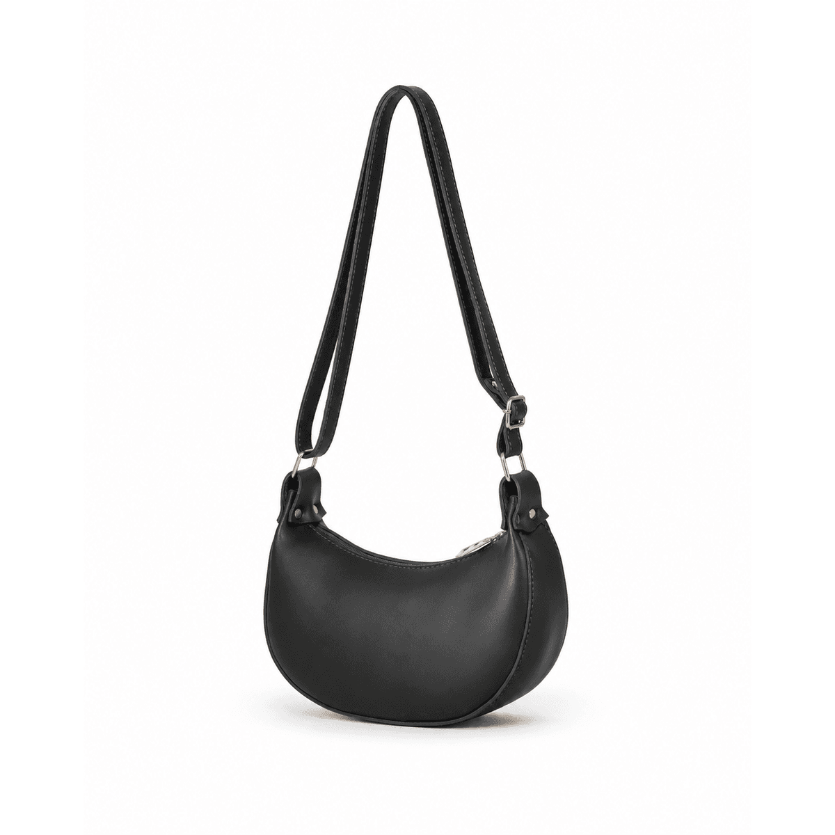 Moon Black Crescent Bag – close-up detail