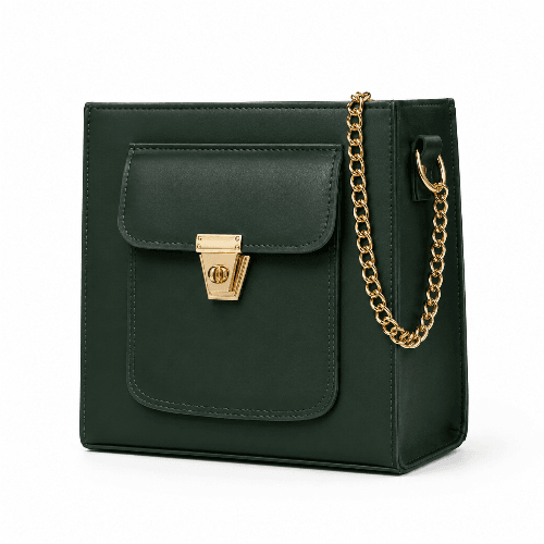 Sophia Classical Hand Clutch – Green