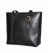 The Oxford Leather Tote Bag – side angle view