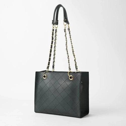 The Quilt Gold Chain Bag – black variant