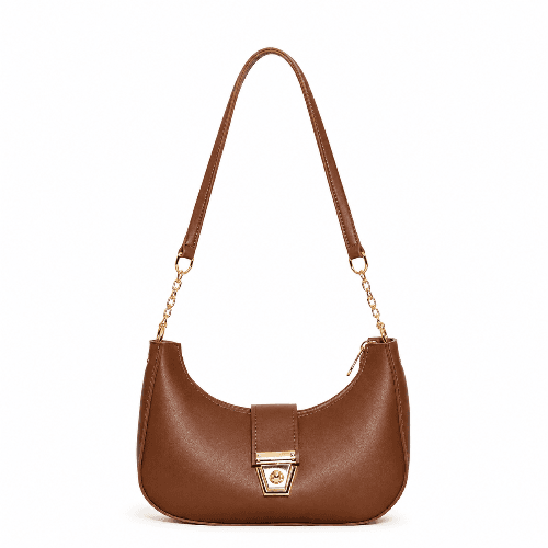 The Rosa Crescent Shoulder Bag – Brown