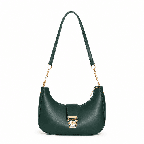 The Rosa Crescent Shoulder Bag – Green
