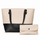 Avery Two Tone Tote Bag – Beige
