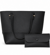 Avery Two Tone Tote Bag – Black