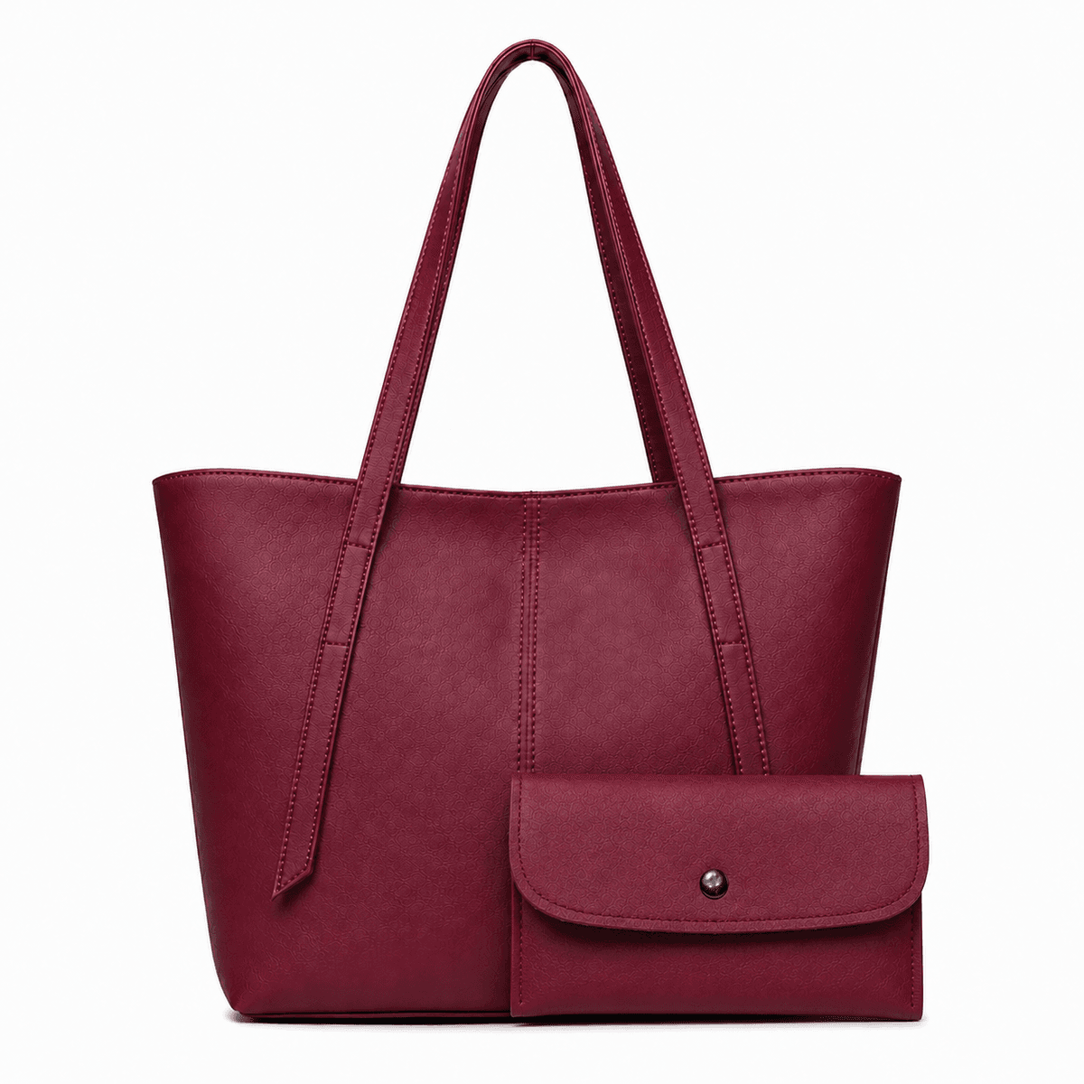 Eloria Leather Tote Bag – Maroon
