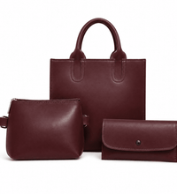 Everly 3-Piece Bag Set – Maroon
