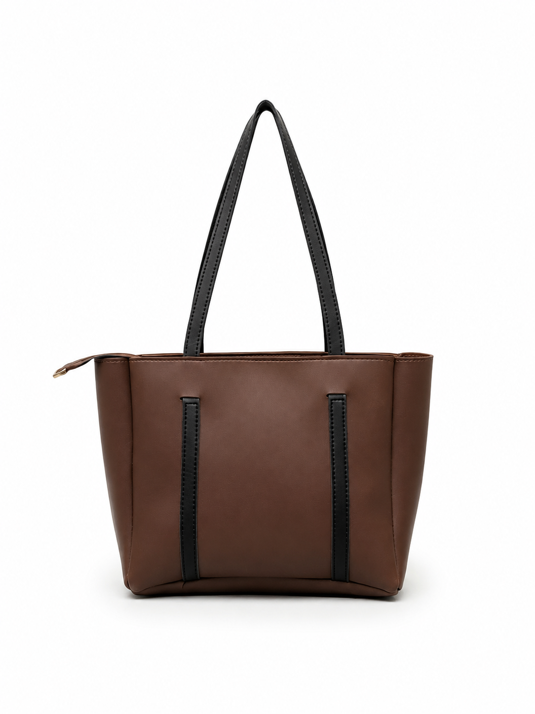 Milano Brown Leather Tote Bag – front view
