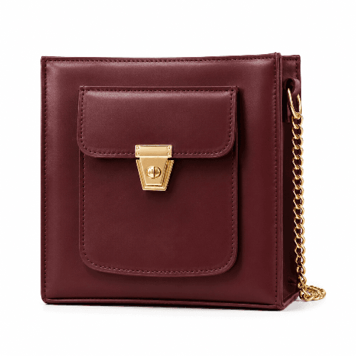 Sophia Classical Hand Clutch – Brown
