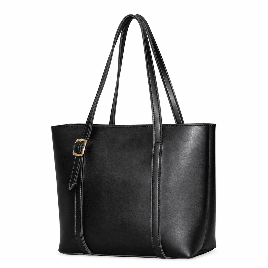 The Oxford Leather Tote Bag – close-up front view