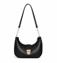 The Rosa Crescent Shoulder Bag – Black

