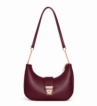 The Rosa Crescent Shoulder Bag – Maroon