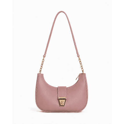 The Rosa Crescent Shoulder Bag – Pink
