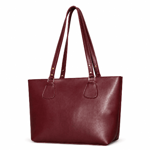 Verity All-Purpose Shoulder Tote Bag – maroon leather tote