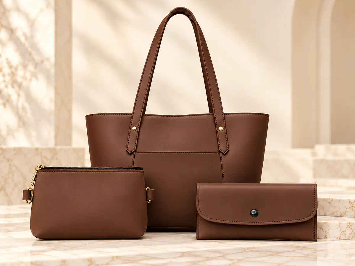 Bella Tote Bag 3-Piece Set for Women